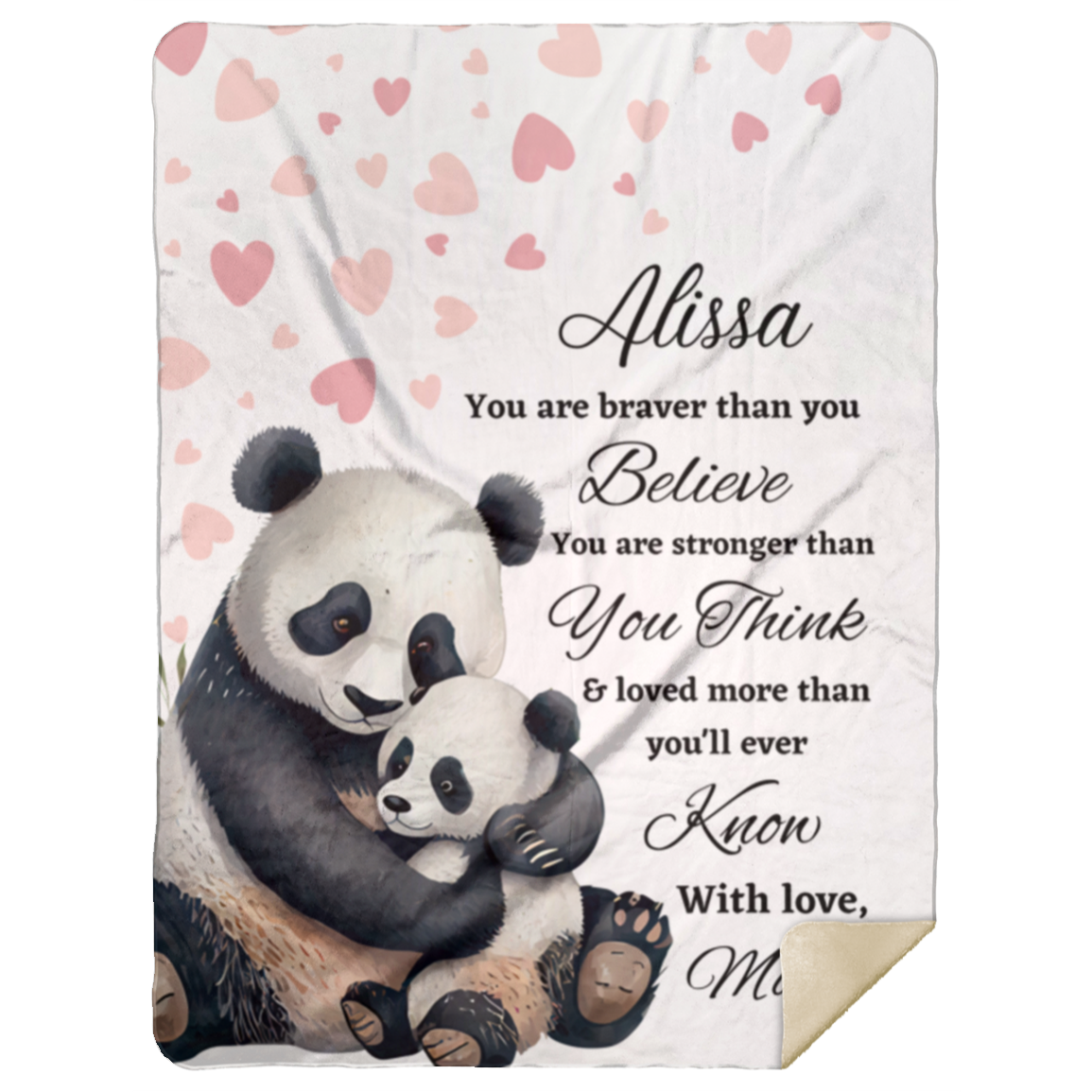 50% OFF SALE - PANDA MOM AND BABY BLANKET - COZY FLEECE/PREMIUM SHERPA BLANKET