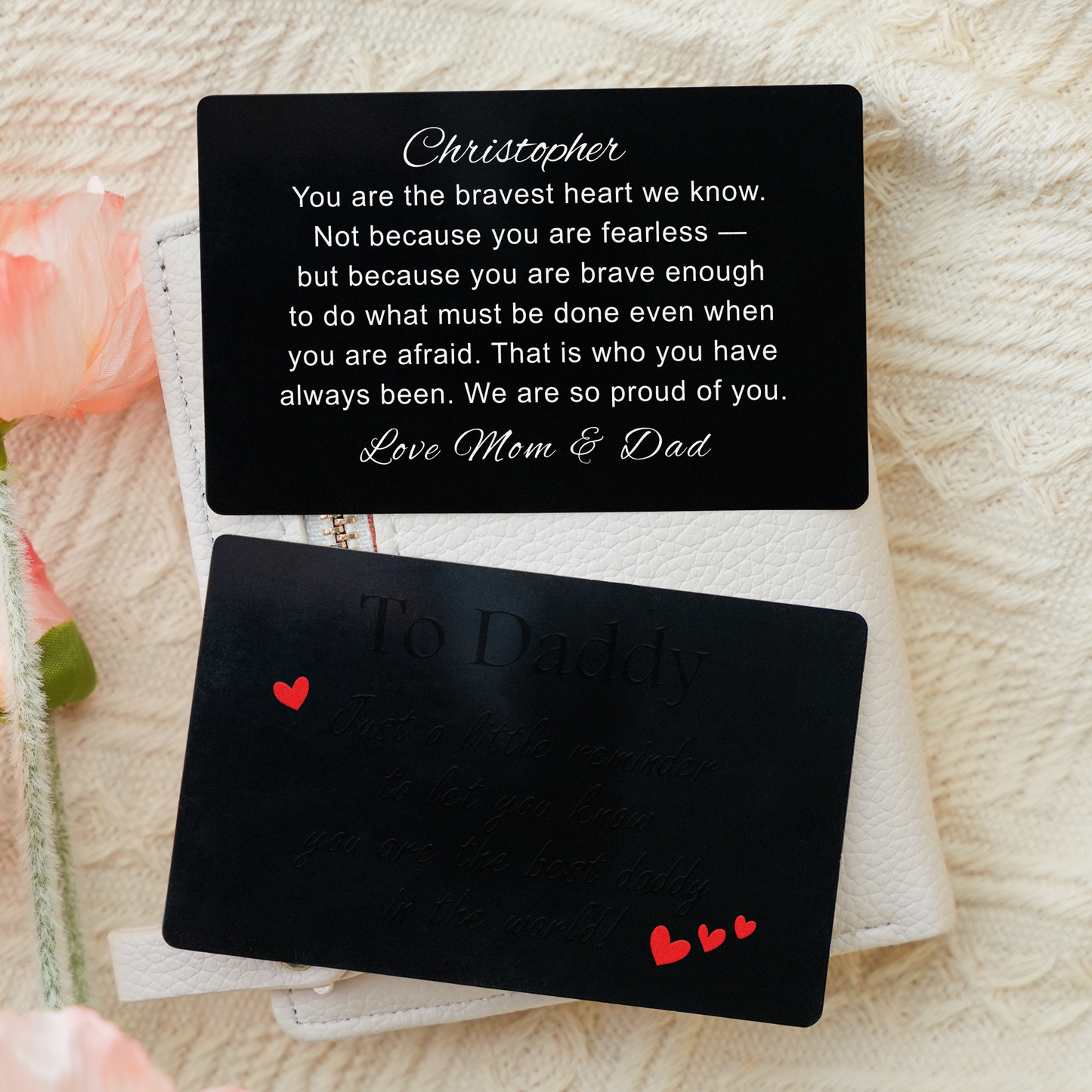 Personalized Military Going Away Gift, Soldier Metal Wallet Card, Deployment Encouragement, Army Navy Graduation Insert Metal Inspirational