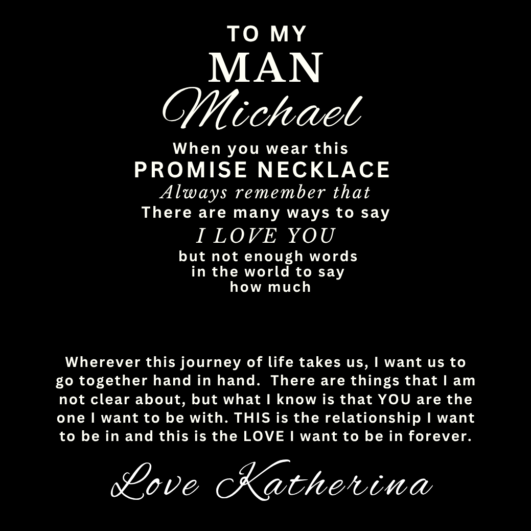 Personalized Gift for Husband Promise I Love You - Cuban Link Chain Necklace with Cross