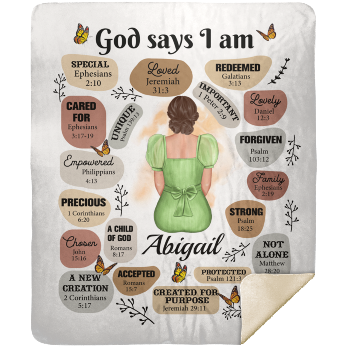 50% OFF SALE - NEW GOD SAYS I AM - COZY FLEECE/PREMIUM SHERPA BLANKET