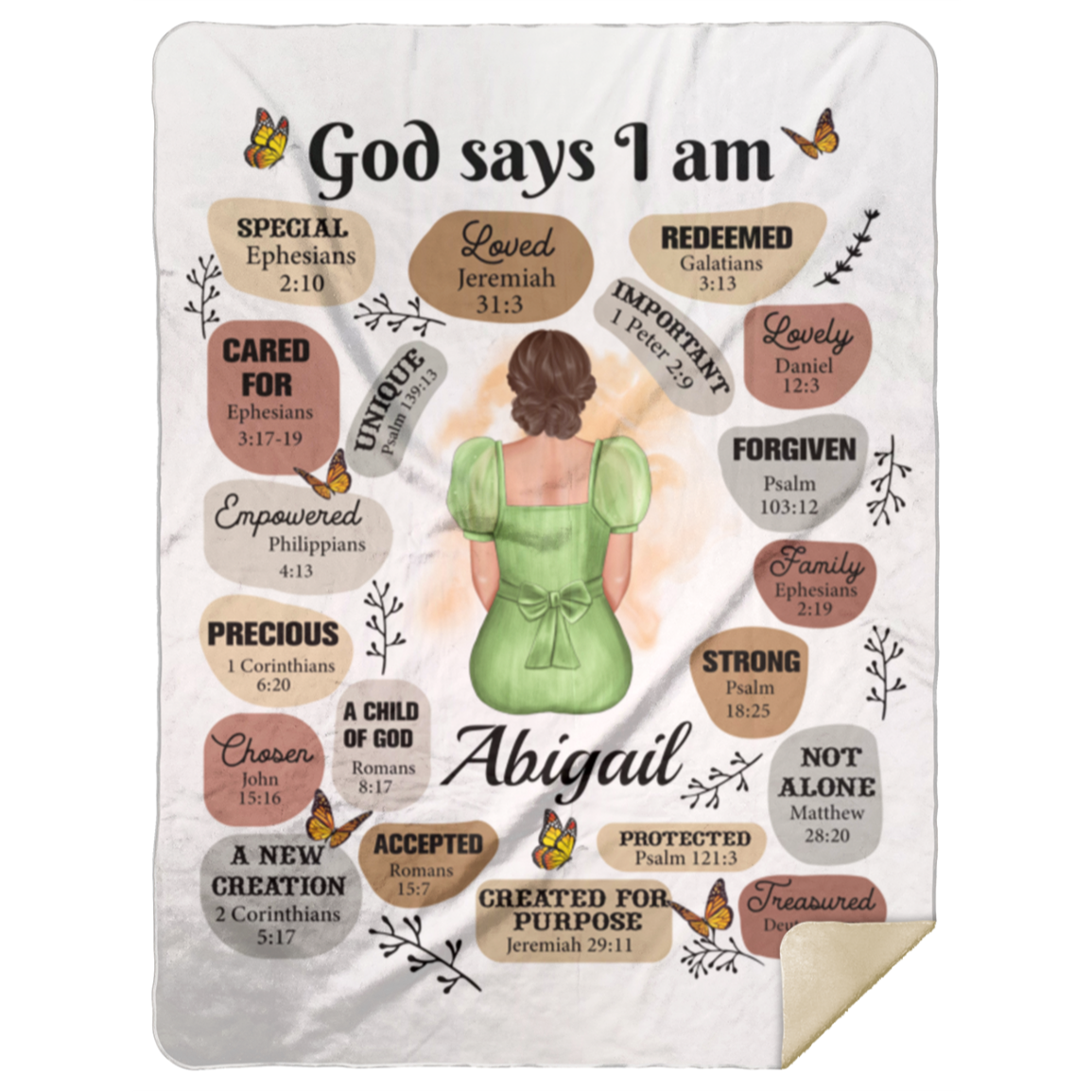 50% OFF SALE - NEW GOD SAYS I AM - COZY FLEECE/PREMIUM SHERPA BLANKET