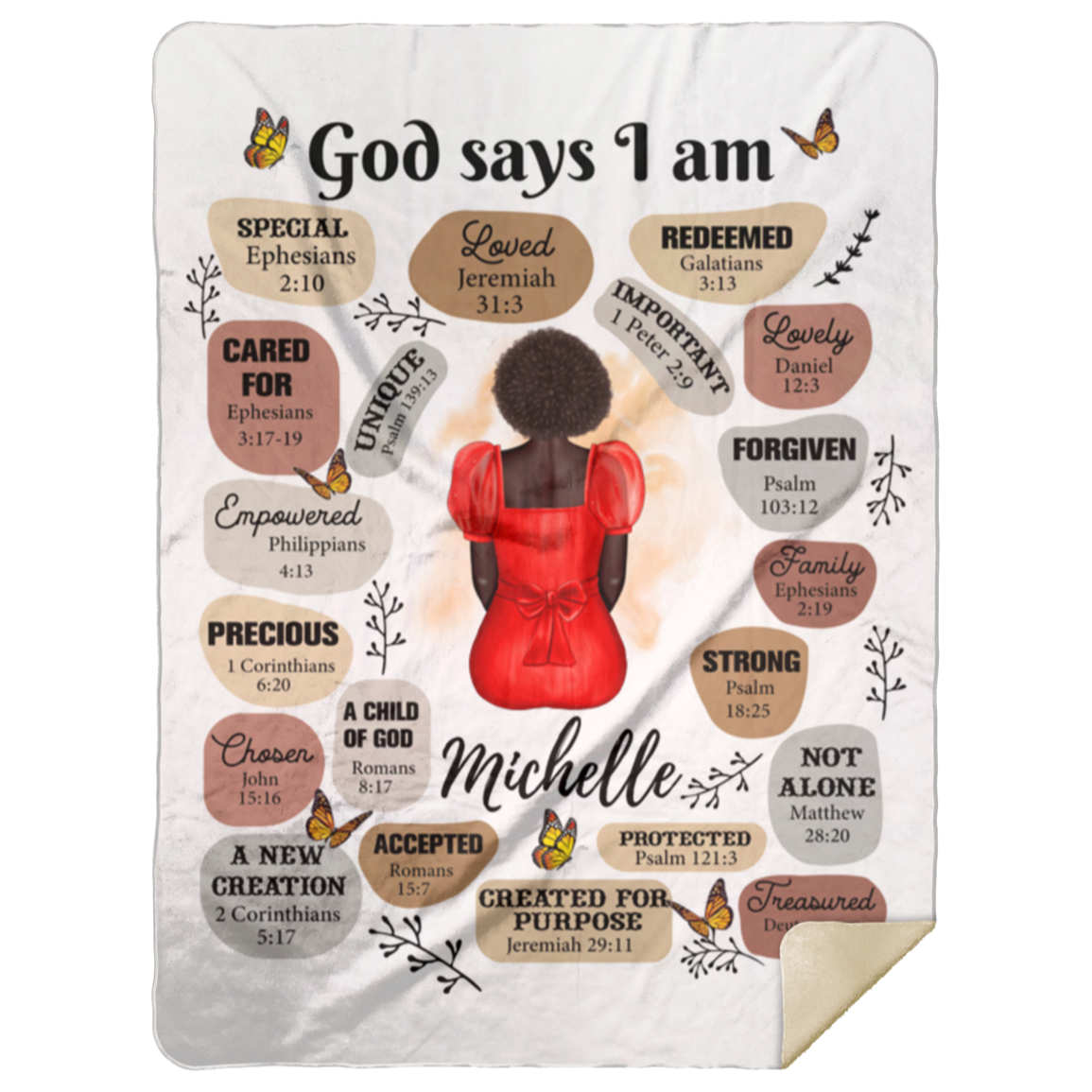 50% OFF SALE - God Says I Am Blanket New  - COZY FLEECE/PREMIUM SHERPA BLANKET