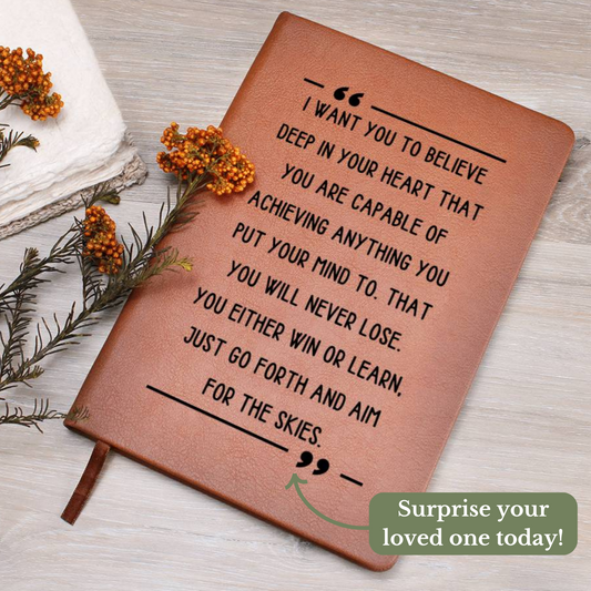 [Almost Sold Out] Motivational Graphic Leather Journal