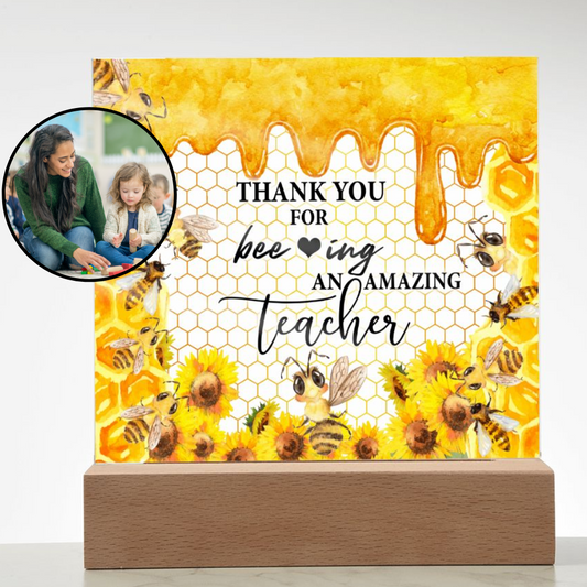 Almost Sold Out - Beeing An Amazing Teacher Gift - Acrylic Plaque with Stand