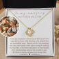 [Almost Sold Out] To My Amazing Mother In Law - From The Moment I Fell In Love - Gold Love Knot Necklace