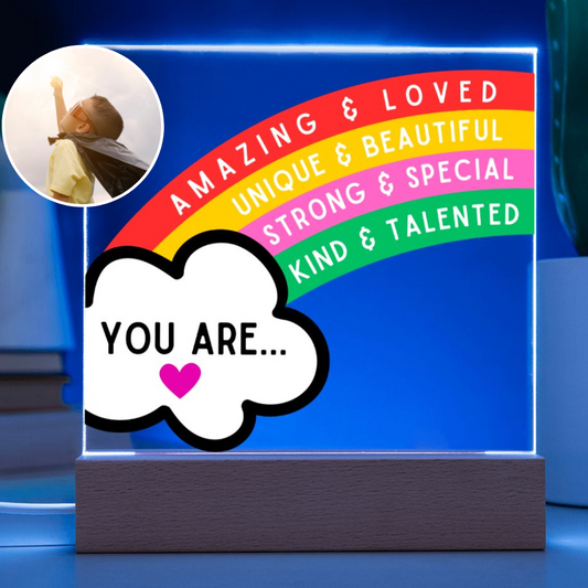 [Almost Sold Out] Kids Positive Daily Affirmations Rainbow Acrylic Plaque