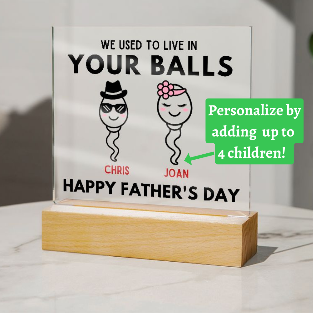 [Almost Sold Out] Personalized Happy Father's Day Gag Gift Acrylic Plaque