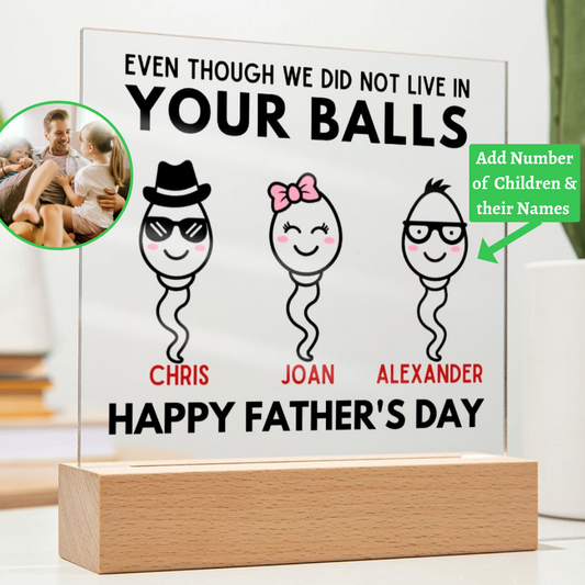 [Almost Sold Out] Personalized Gag Gift For Father's Day - Acrylic Plaque With Stand