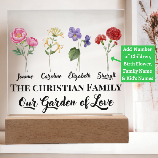 [Almost Sold Out] Personalized Garden Of Love Acrylic Plaque