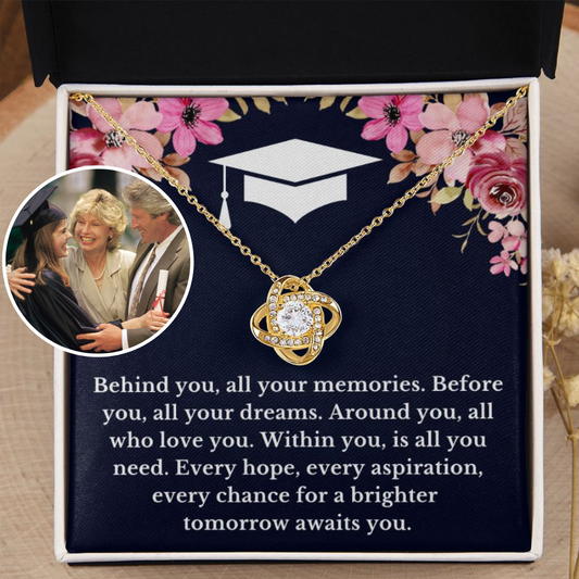 [Almost Sold Out] Class Of 2023 - Within You Is All You Need - 18k Gold Love Knot Necklace
