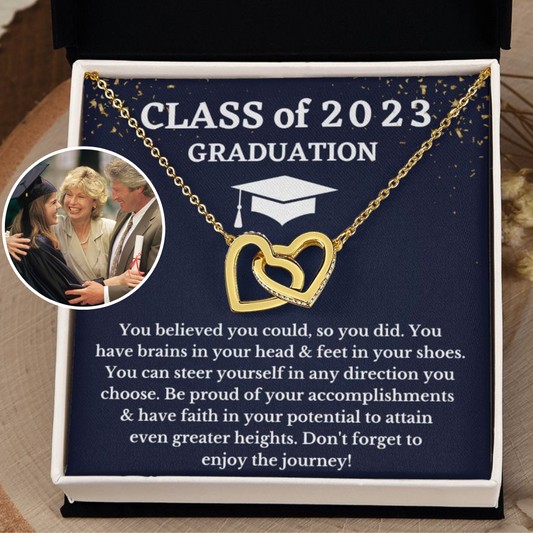 [Almost Sold Out] Class of 2023 - You Believed You Could - Interlocking Hearts Necklace