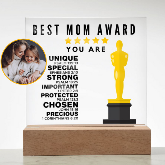 [Almost Sold Out] Best Mom Award Acrylic Plaque with Stand