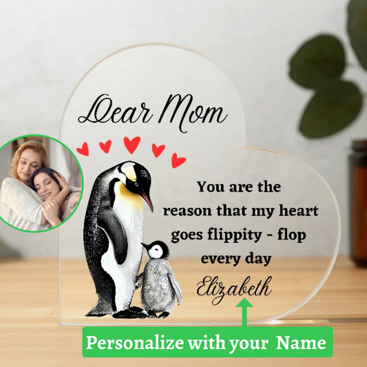 [Almost Sold Out] Dear Mom - Penguin and Child - Acrylic Plaque