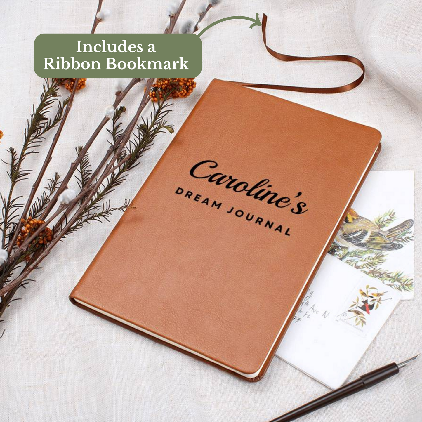 [Almost Sold Out] Personalized Graphic Leather Dream Journal