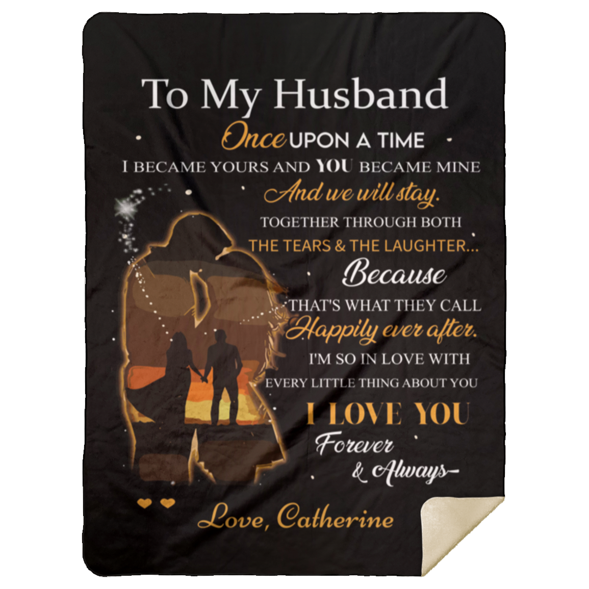 50% OFF SALE - PERSONALIZED TO MY HUSBAND BLANKET - COZY FLEECE/PREMIUM SHERPA BLANKET