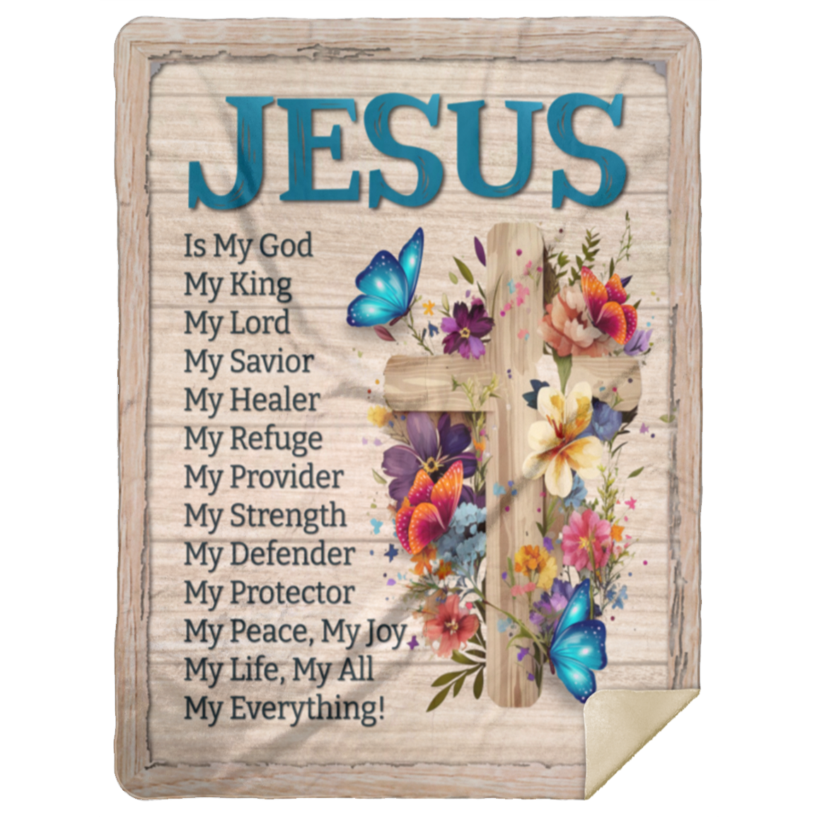 50% OFF SALE - JESUS BLANKET - COZY FLEECE/PREMIUM SHERPA BLANKET