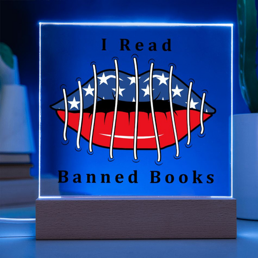 [Almost Sold Out] I Read Banned Books - Acrylic Square Plaque