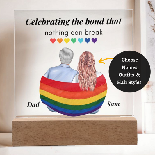 [Almost Sold Out] Personalized Father's Day Acrylic Plaque - Celebrating The Bond That Nothing Can Break