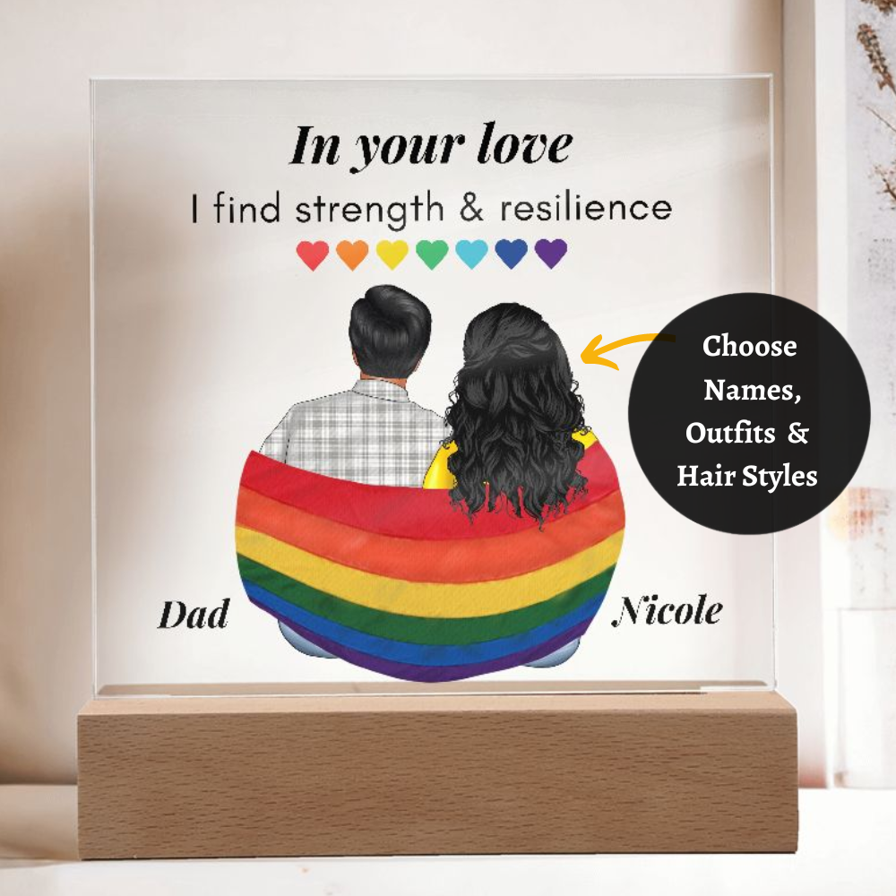 [Almost Sold Out] Personalized Father's Day Acrylic Plaque - In Your Love I Find Strength