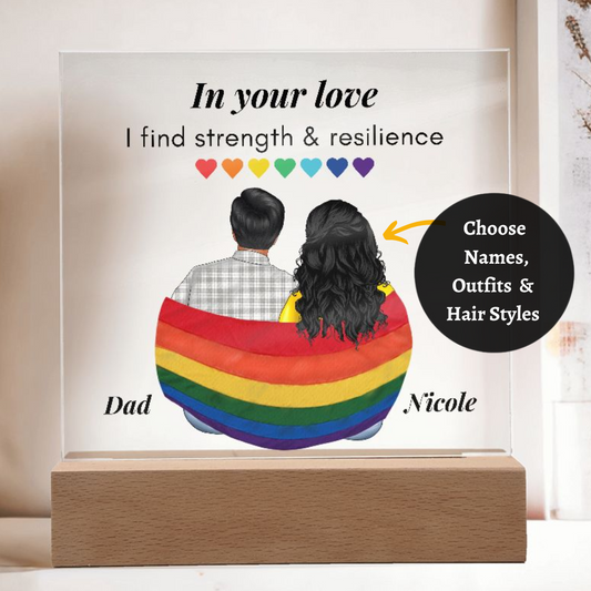 [Almost Sold Out] Personalized Father's Day Acrylic Plaque - In Your Love I Find Strength
