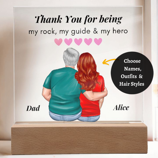 [Almost Sold Out] Thank You For Being My Hero - Personalized Father's Day Acrylic Plaque