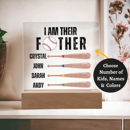 [Almost Sold Out] Personalized I Am Their Father - Baseball Acrylic Plaque