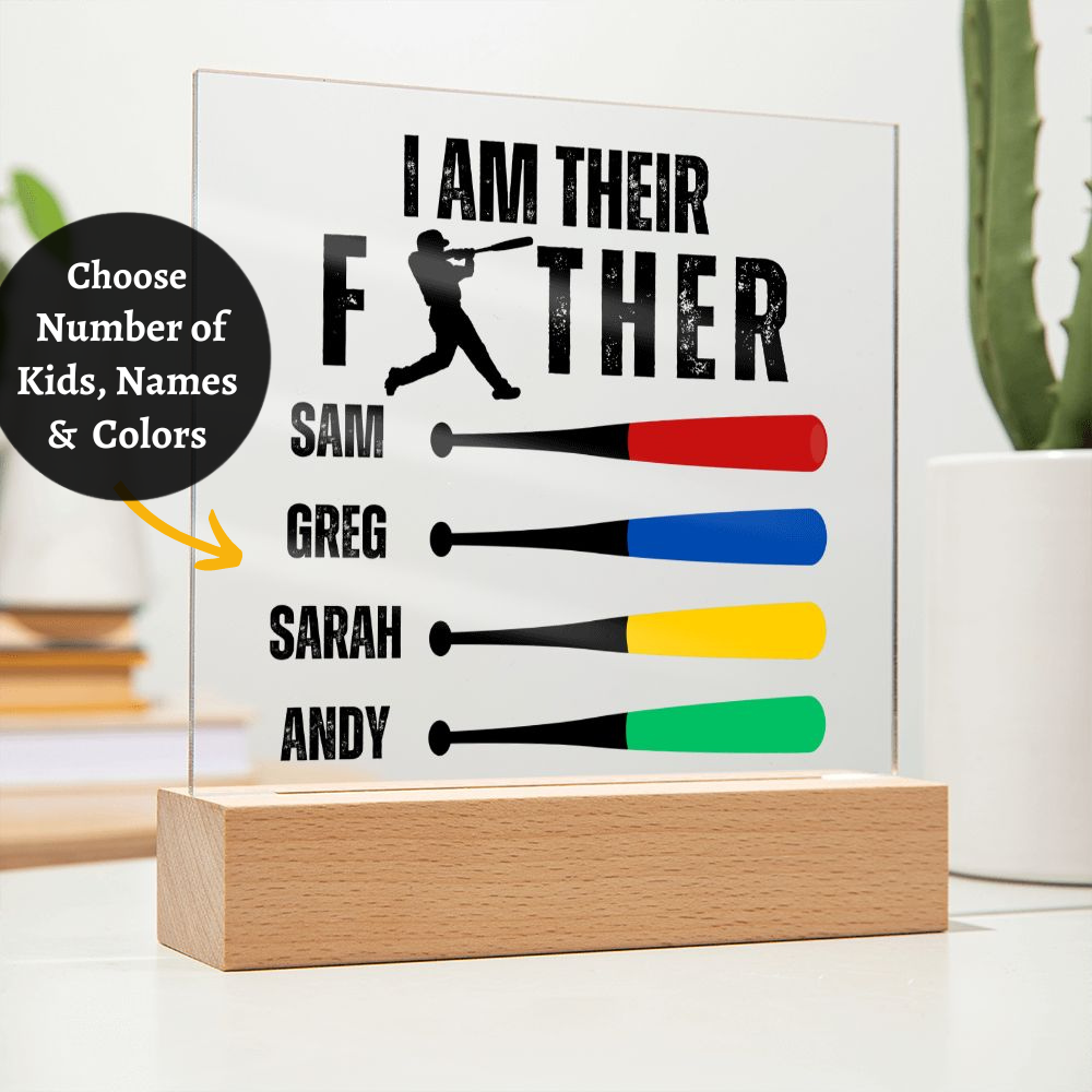 [Almost Sold Out] Baseball Personalized Father's Acrylic Plaque