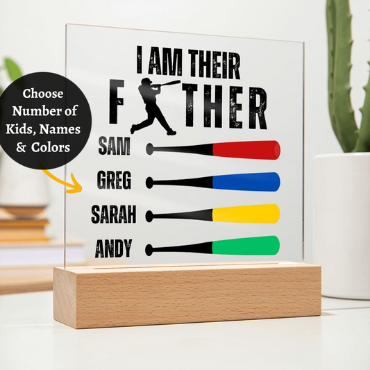 [Almost Sold Out] Baseball Personalized Father's Acrylic Plaque