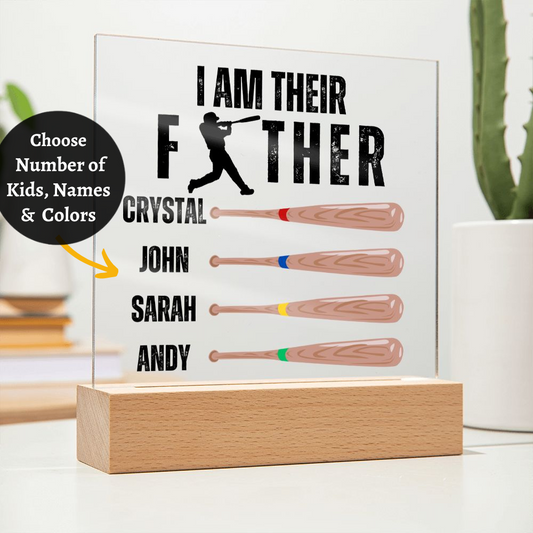 [Almost Sold Out] Custom Baseball Father's Acrylic Plaque