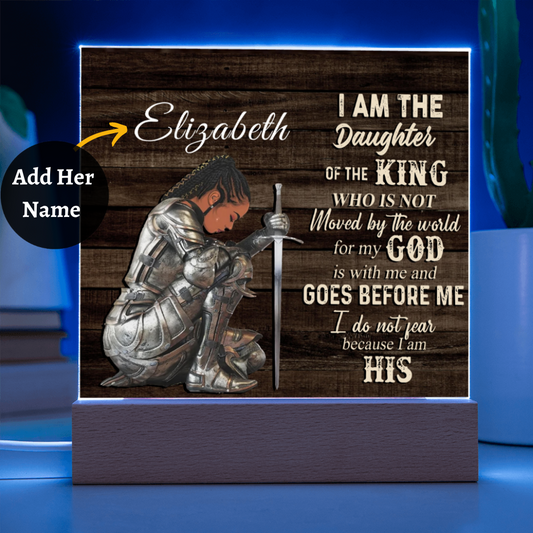 Almost Sold Out - Personalized Daughter of the King - Acrylic Plaque with Stand