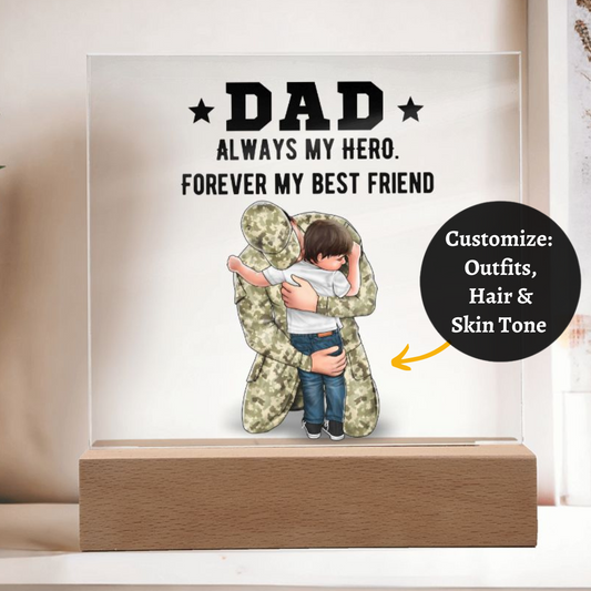 [Almost Sold Out] Personalized Military / Army / Navy Acrylic Plaque