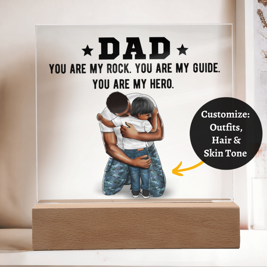 [Almost Sold Out] Custom Dad You Are My Rock Acrylic Plaque