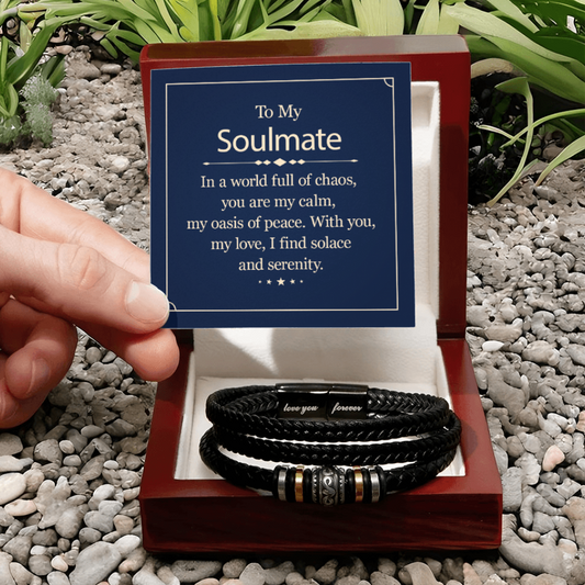 Almost Sold Out - Soulmate Leather Bracelet - Oasis of Peace