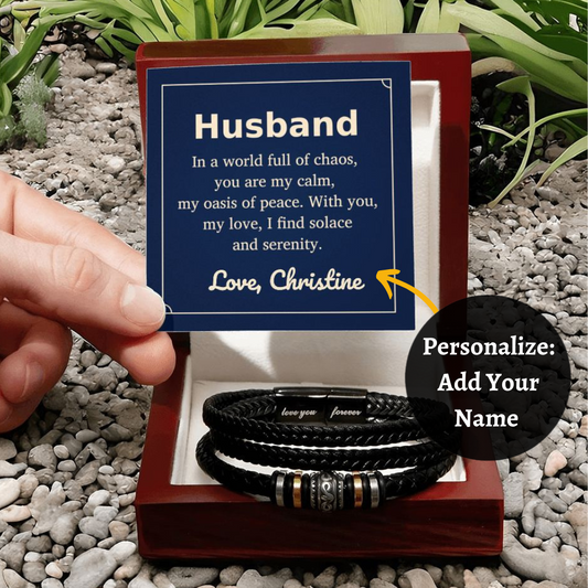 [Almost Sold Out] Personalized Husband Mens Bracelet