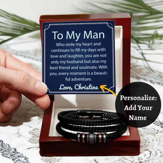 [Almost Sold Out] Personalized To My Man Mens Bracelet