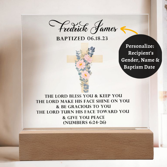[Almost Sold Out] Personalized Baptism Acrylic Plaque Gift For Loved Ones