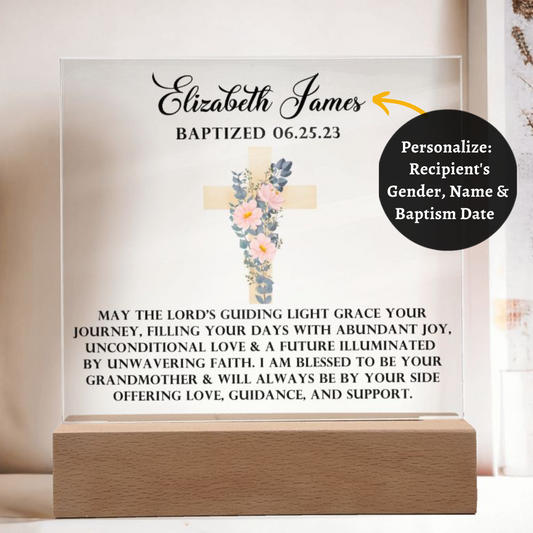 [Almost Sold Out] Personalized Baptism Acrylic Plaque From Grandmother