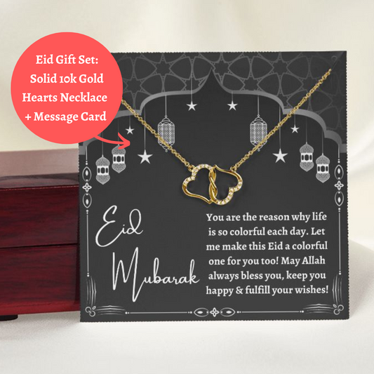 [Almost Sold Out] Eid Mubarak Gift - Double Hearts Necklace