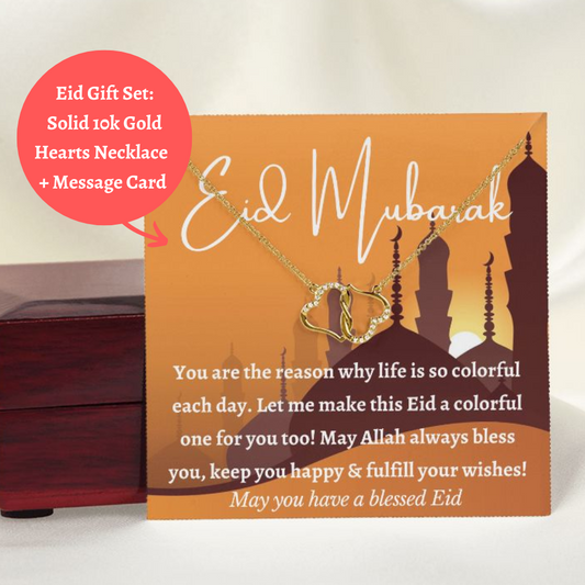 [Almost Sold Out] Eid Mubarak Gift - Double Hearts Necklace