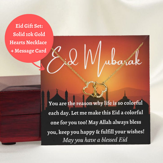 [Almost Sold Out] Eid Mubarak Gift - Double Hearts Necklace