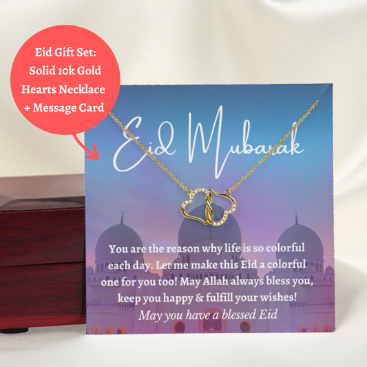 [Almost Sold Out] Eid Mubarak Gift - Double Hearts Necklace