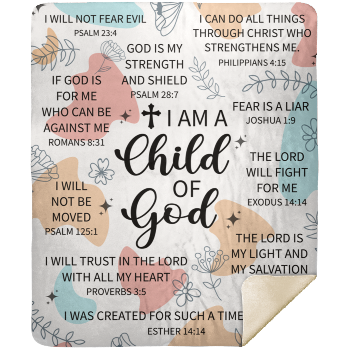 50% OFF SALE - I AM A CHILD OF GOD - COZY FLEECE/PREMIUM SHERPA BLANKET