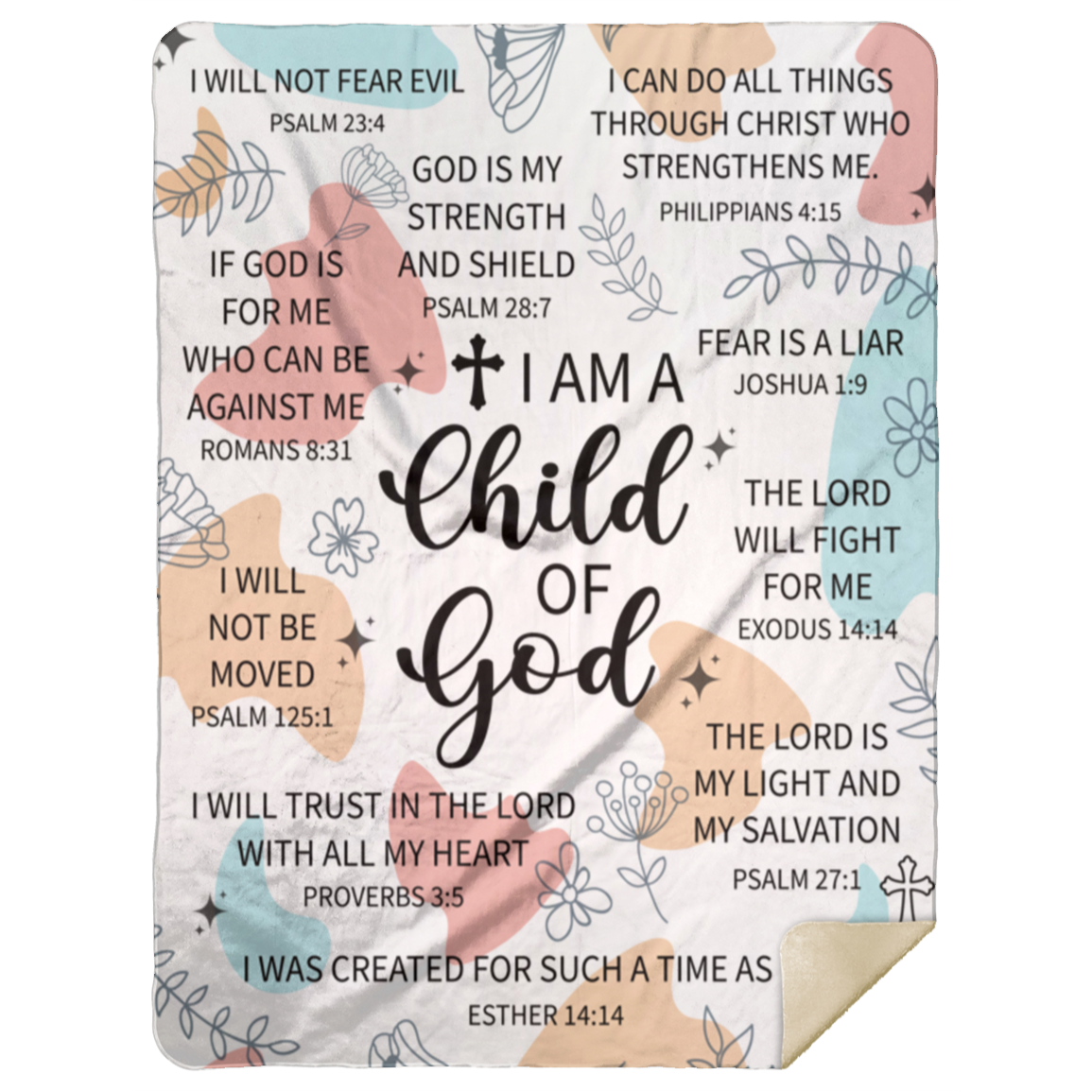 50% OFF SALE - I AM A CHILD OF GOD - COZY FLEECE/PREMIUM SHERPA BLANKET