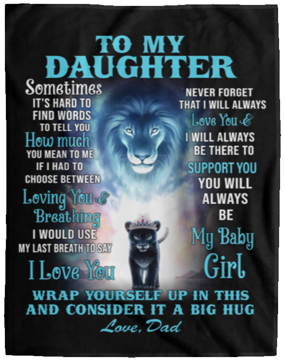 [ALMOST SOLD OUT] 50 % OFF  - TO MY DAUGHTER NEW LION BLANKET FROM DAD