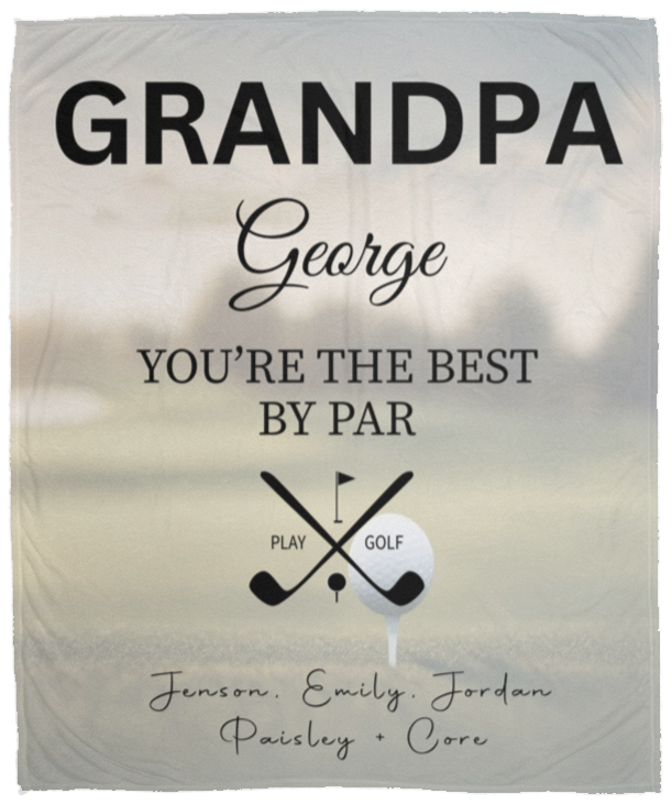 50% OFF SALE -PERSONALIZED PAPA / GRANDPA BLANKET - COZY FLEECE/PREMIUM SHERPA BLANKET