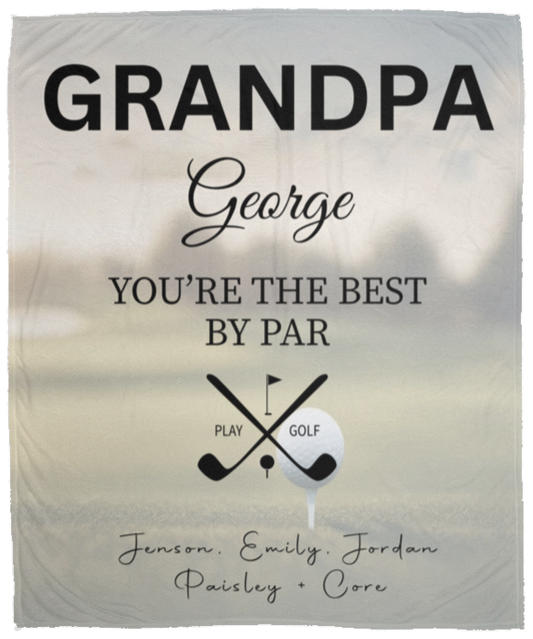 50% OFF SALE -PERSONALIZED PAPA / GRANDPA BLANKET - COZY FLEECE/PREMIUM SHERPA BLANKET