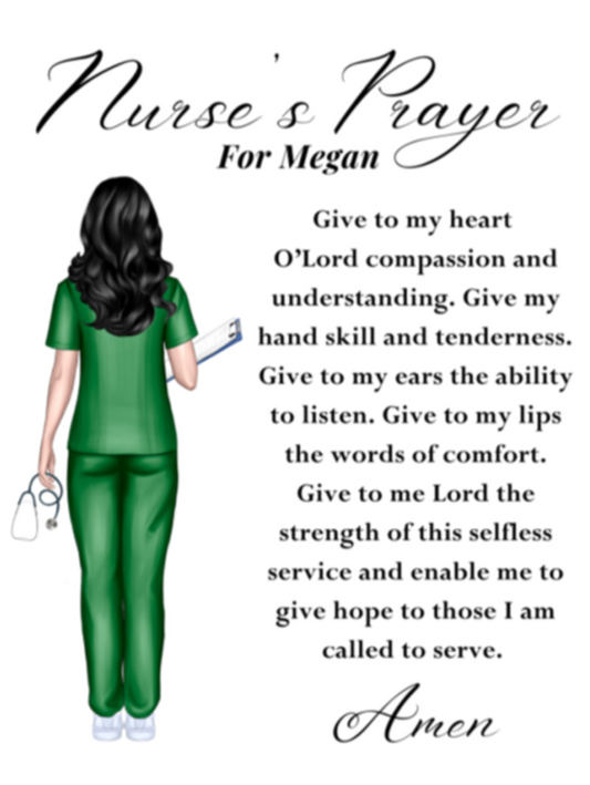 Nurse Prayer Cozy Plush Fleece Blanket - 30x40
