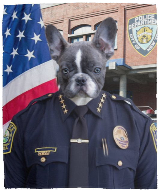 Personalized Dog Police Blanket