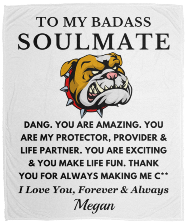 Almost Sold Out - Soulmate Bulldog White Blanket