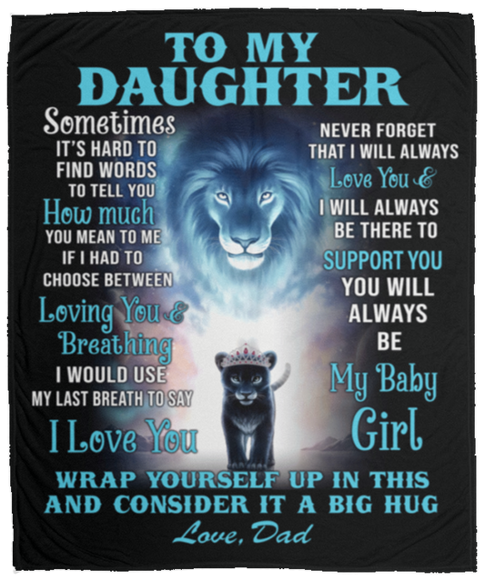 [ALMOST SOLD OUT] 50 % OFF  - TO MY DAUGHTER NEW LION BLANKET FROM DAD